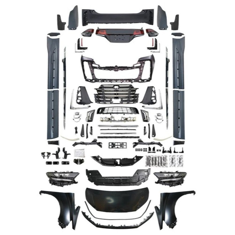 Car Craft Compatible With Toyota Alphard Vellfire 30 35 2015-2022 Upgrade Facelift Convert To 2023 40 Model Bodykit Front Rear Bumper Headlight Taillight Lamp Side Skirt Hood Fender Splitter Trim F187