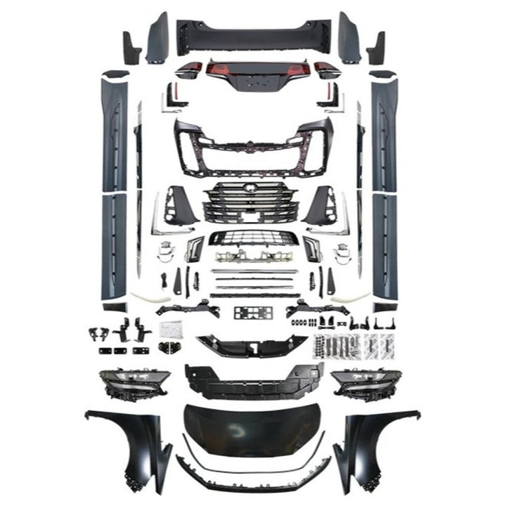 Car Craft Compatible With Toyota Alphard Vellfire 30 35 2015-2022 Upgrade Facelift Convert To 2023 40 Model Bodykit Front Rear Bumper Headlight Taillight Lamp Side Skirt Hood Fender Splitter Trim F187