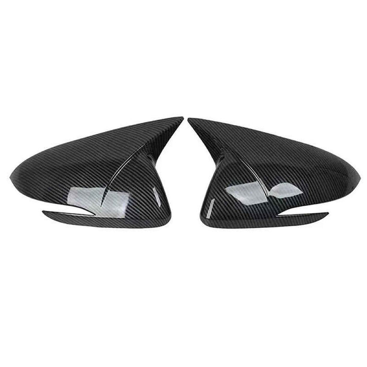 Car Craft Compatible With Hyundai Verna Accent Solaris I30 2017-2022 Side Rear View Case Wing Cap Shell Housing Mirror Covers 3m Tape Pasting Style Carbon Fiber Look CC-11541