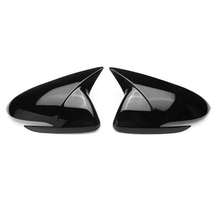 Car Craft Compatible With Hyundai Verna Accent Solaris I30 2017-2022 Side Rear View Case Wing Cap Shell Housing Mirror Covers 3m Tape Pasting Style Glossy Black CC-11540
