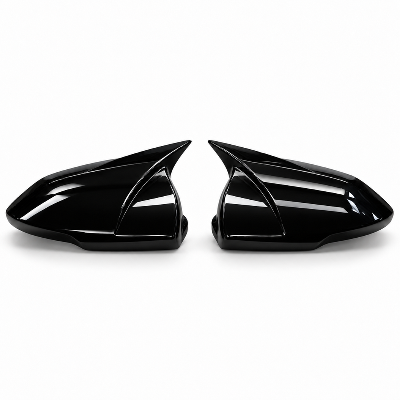 Car Craft Compatible With Hyundai Verna Accent Solaris I30 2023-2026 Side Rear View Case Wing Cap Shell Housing Mirror Covers 3m Tape Pasting Style Glossy Black CC-11542
