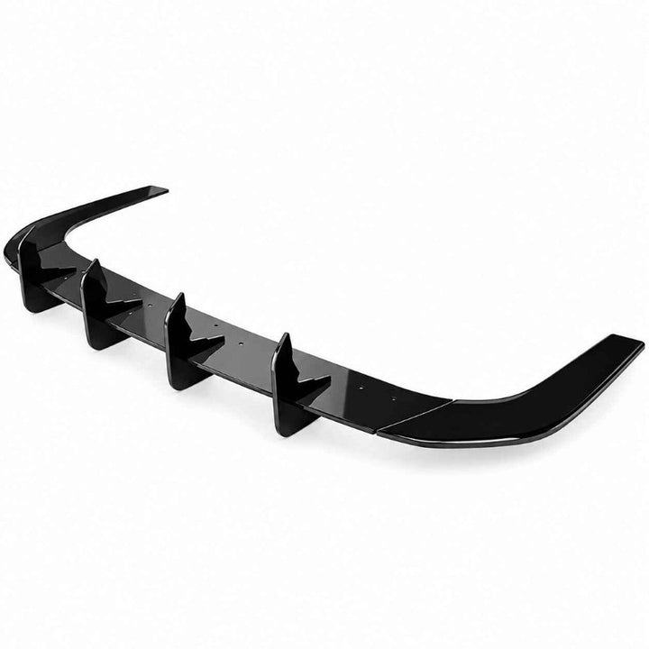 Car Craft Compatible With Volkswagen Vw Virtus 2023-2026 Car Rear After Bumper Lip Diffuser Skirt Trim Blade Style Black