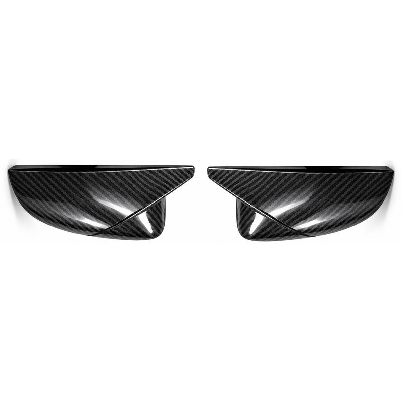 Car Craft Compatible With Volkswagen Vw Virtus 2023-2026 Side Rear View Case Wing Cap Shell Housing Mirror Covers 3m Tape Pasting Style Factroy Style Carbon Fiber Look