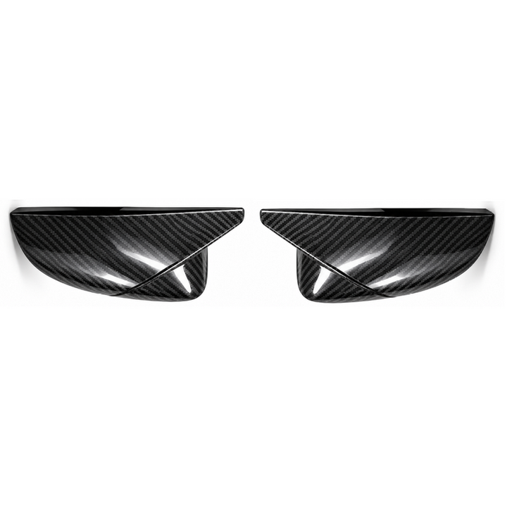 Car Craft Compatible With Volkswagen Vw Virtus 2023-2026 Side Rear View Case Wing Cap Shell Housing Mirror Covers 3m Tape Pasting Style Factroy Style Carbon Fiber Look