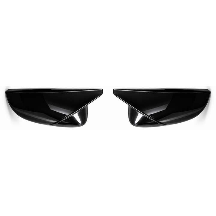 Car Craft Compatible With Volkswagen Vw Virtus 2023-2026 Side Rear View Case Wing Cap Shell Housing Mirror Covers 3m Tape Pasting Style Factroy Style Glossy Black
