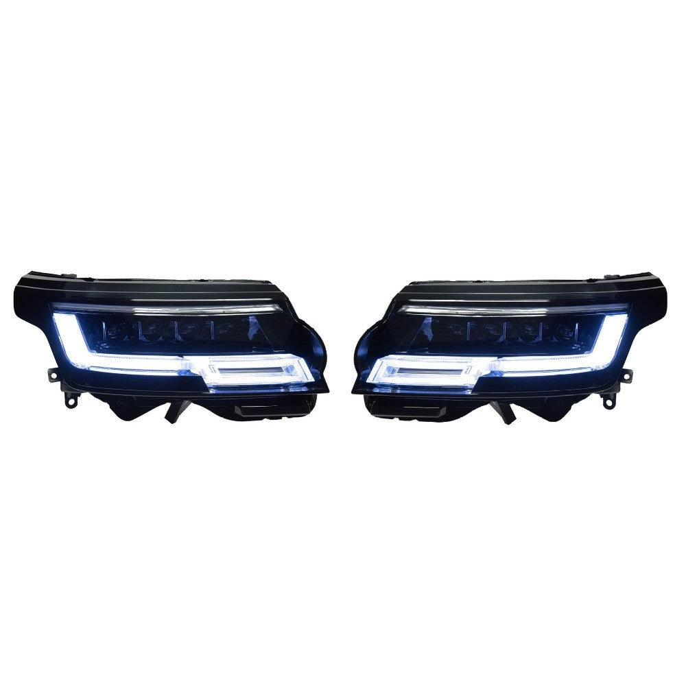 Car Craft Compatible With Land Range Rover Vogue L405 2018-2021 Car Front Upgraded Head Light Lamp Xenon Headlight Retrofit Upgrade Modified Led Drl Hid 2024 Matrix Style