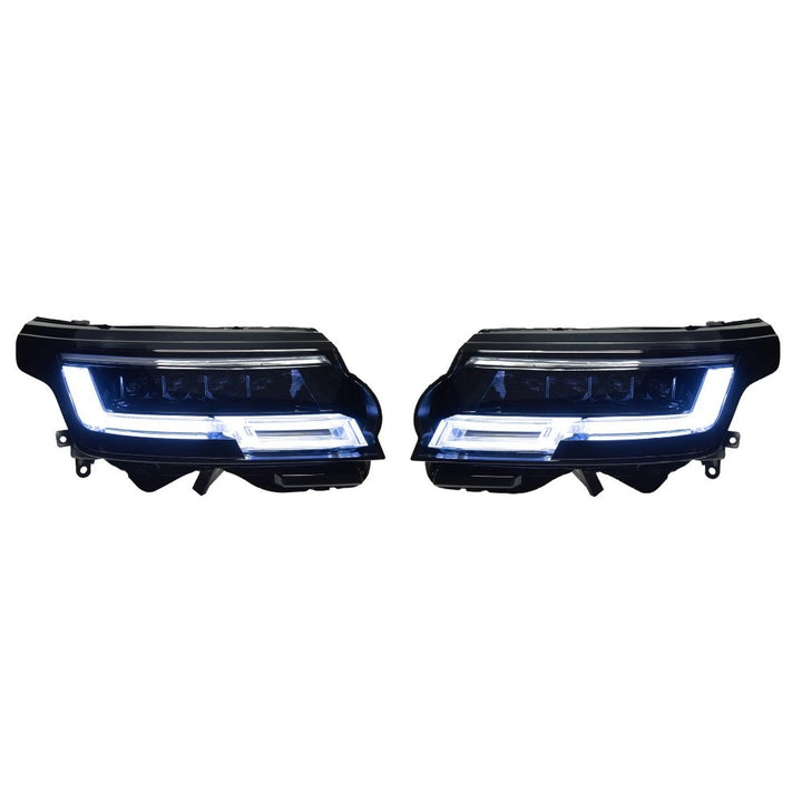 Car Craft Compatible With Land Range Rover Vogue L405 2018-2021 Car Front Upgraded Head Light Lamp Xenon Headlight Retrofit Upgrade Modified Led Drl Hid 2024 Matrix Style