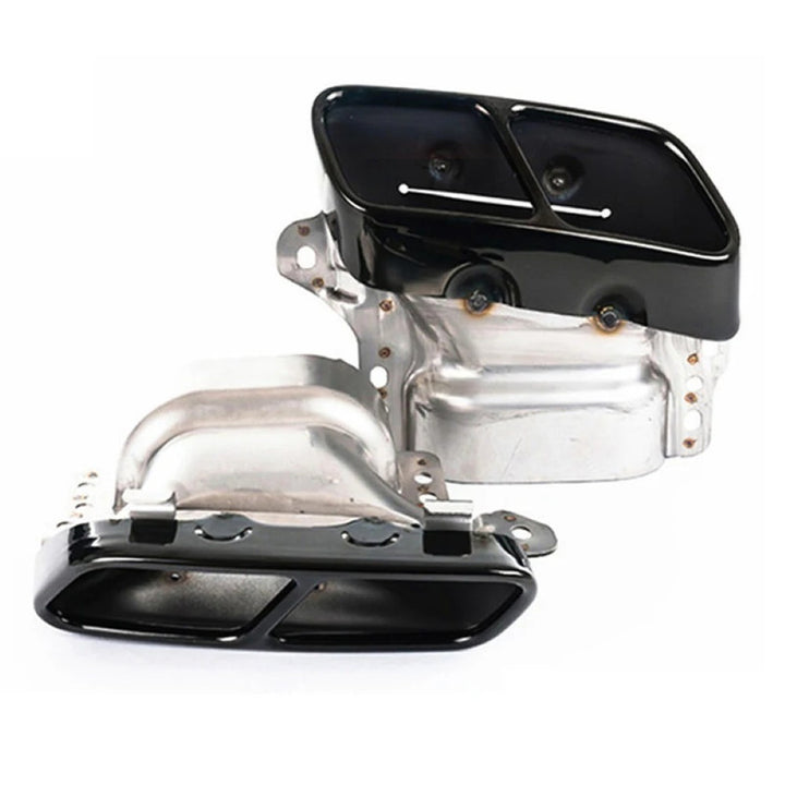 Car Craft Compatible With Mercedes Benz Cla GLA A Class W117 C117 X117 W176 A156 2013-2019 Rear Bumper Upgrade Convert To Amg Amga45 Exhaust Tip Pipe Dual Black Gc W176-011