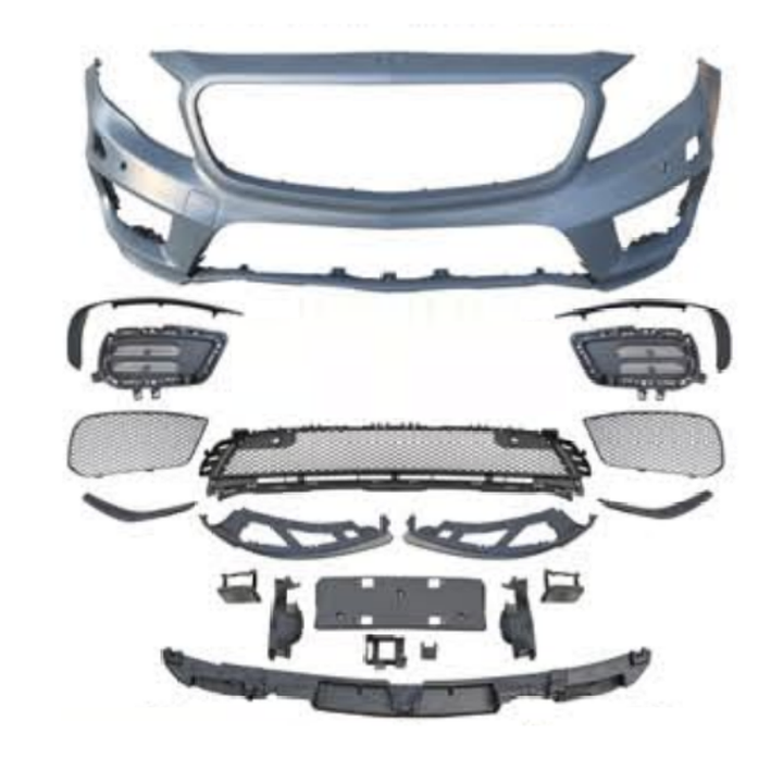 Car Craft Compatible With Mercedes Benz Gla W156 X156 2014-2019 Upgrade Facelift Convert To Gla45 Amg Front Bodykit Bumper CC-9668 - CAR CRAFT INDIA