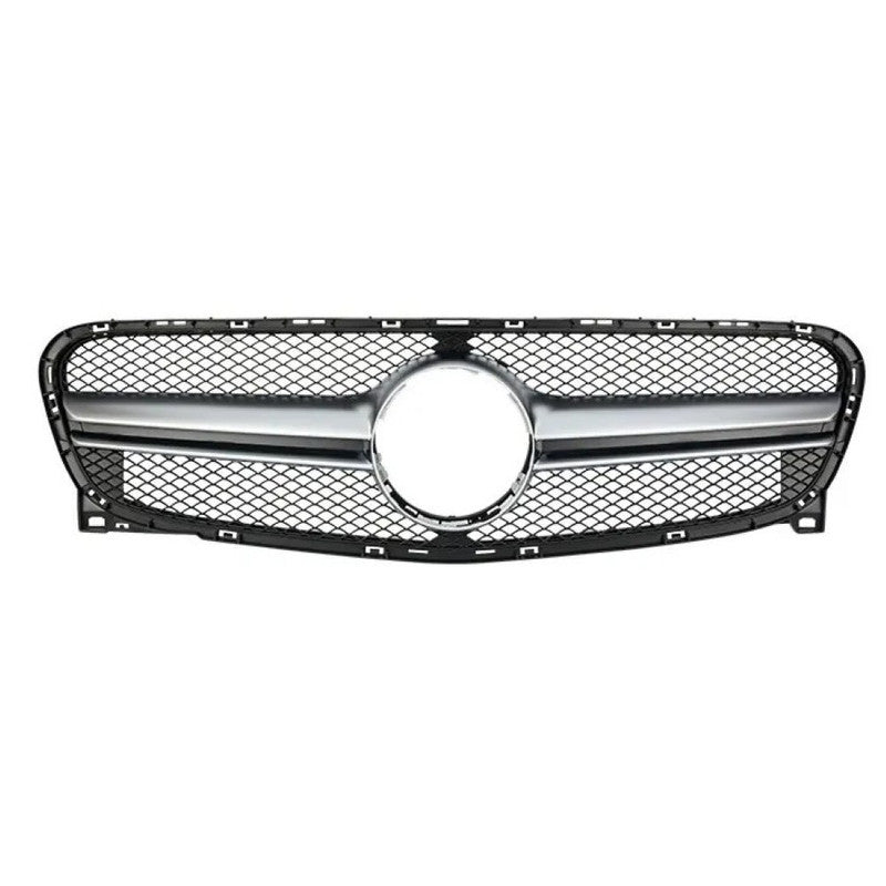 Car Craft Compatible With Mercedes Benz Gla W156 X156 2014-2016 Front Bumper Show Grill Amg Silver Amg45