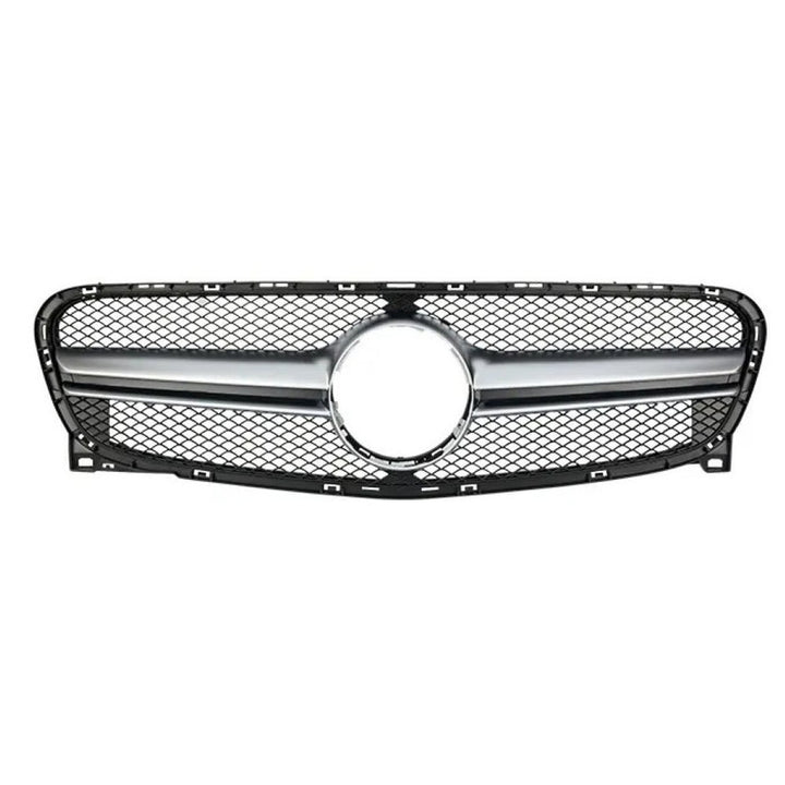 Car Craft Compatible With Mercedes Benz Gla W156 X156 2014-2016 Front Bumper Show Grill Amg Silver Amg45