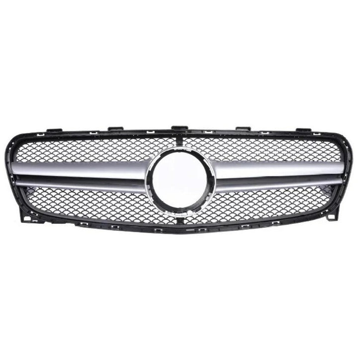 Car Craft Compatible With Mercedes Benz Gla W156 X156 Lci 2017-2020 Front Bumper Show Grill Amg Silver Amg45