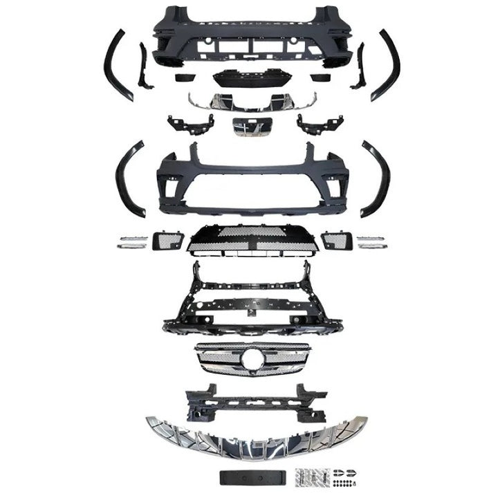 Car Craft Compatible With Mercedes Benz Gl W166 X166 2013-2015 Upgrade Conversion Bodykit GLS63 GL63 Amg Bumper Grill Wheel Arch Side Trims - CAR CRAFT INDIA