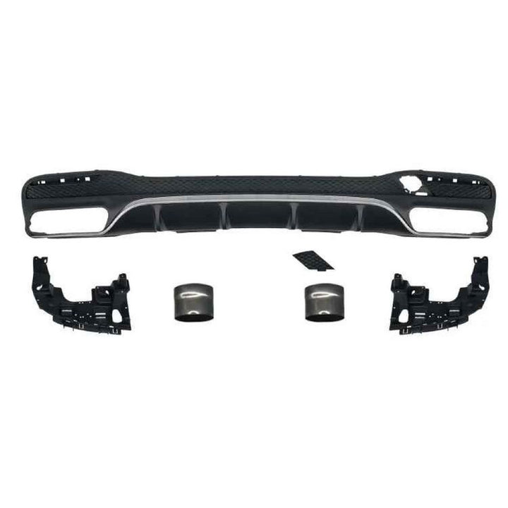 Car Craft Compatible With Mercedes Benz Gle W166 2016-2019 Amg Rear Bumper Upgrade Convert To Gle63 Amg After Rear Lip Diffuser W166-004 Gc