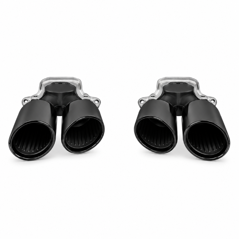 Car Craft Compatible With Mercedes Benz Gle W167 2019-2024 Upgrade Convert To Gle63 Amg Bodykit Rear After Bumper Diffuser Exhaust Pipe Tip Black Round Gc W167-016 Bl