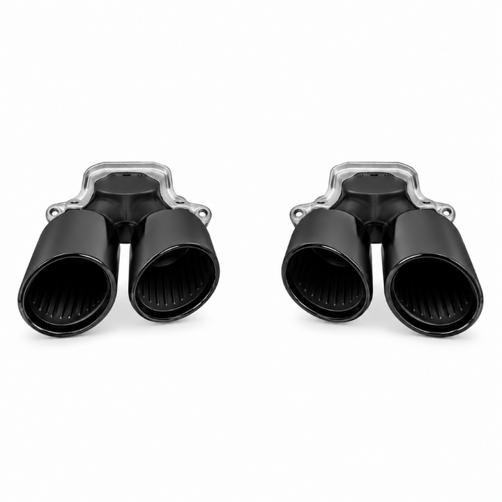 Car Craft Compatible With Mercedes Benz Gle W167 2019-2024 Upgrade Convert To Gle63 Amg Bodykit Rear After Bumper Diffuser Exhaust Pipe Tip Black Round Gc W167-016 Bl