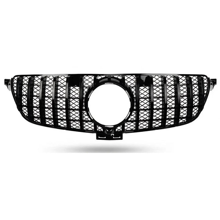 Car Craft Compatible With Mercedes Benz Gle W166 2016-2019 Upgrade Front Bumper Amg Show Grill Amg Black Gc CC-9605