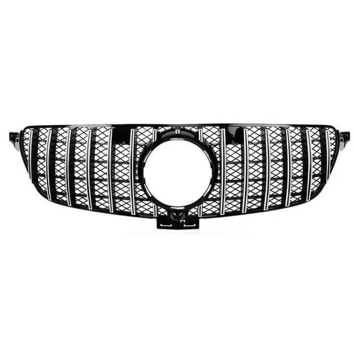 Car Craft Compatible With Mercedes Benz Gle W166 2016-2019 Upgrade Front Bumper Amg Show Grill Amg Silver Gc CC-9604