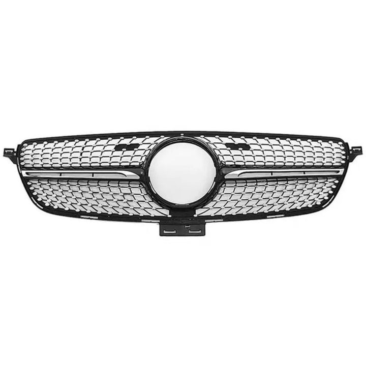 Car Craft Compatible With Mercedes Benz Gle W166 2016-2019 Upgrade Front Bumper Amg Show Grill Diamond Black Gc CC-9607