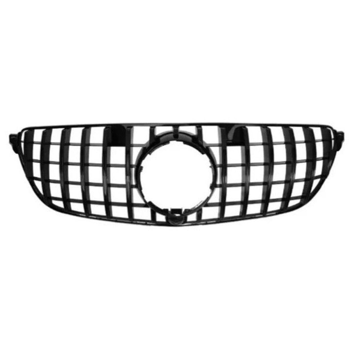 Car Craft Compatible With Mercedes Benz Gle W166 2016-2019 Upgrade Front Bumper Amg Show Grill Gtr Black Gc CC-9603