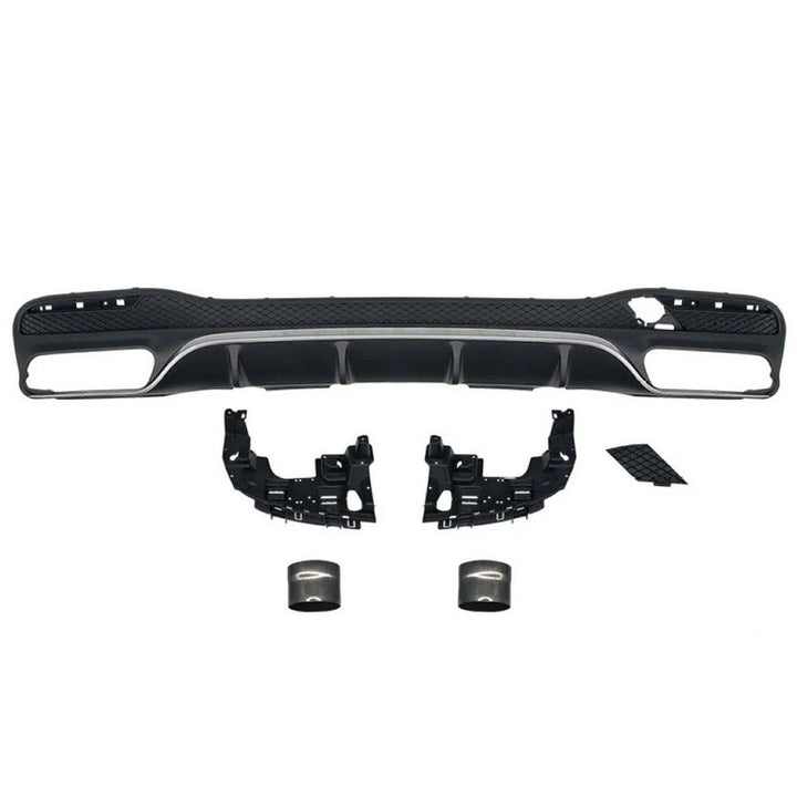 Car Craft Compatible With Mercedes Benz Gls W166 X166 2016-2019 Amg Rear Bumper Upgrade Convert To Gls63 Amg After Rear Lip Diffuser Gc W166-005