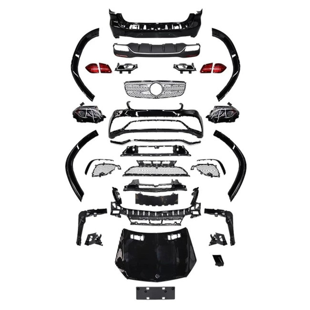 Car Craft Compatible With Mercedes Benz Gl W166 2012-2016 Upgrade Facelift Convert To Gls W166 Amg Bodykit Bumper Headlight Taillight Trunk Skirts 1:1 CC-8540 - CAR CRAFT INDIA