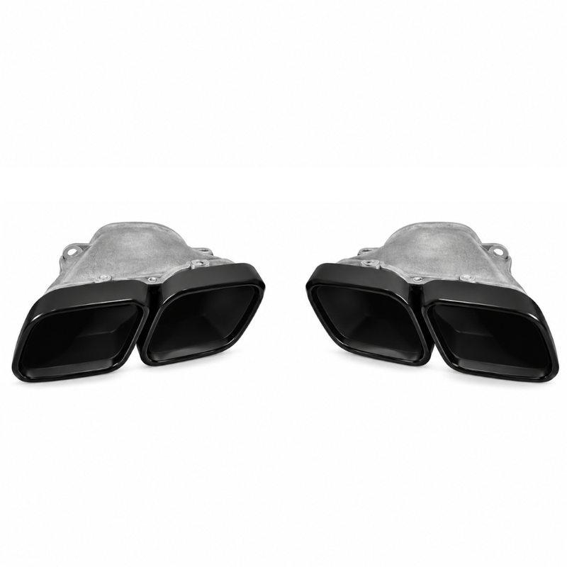 Car Craft Compatible With Mercedes Benz Gle W167 2019-2024 Upgrade Convert To Gle63 Amg Bodykit Rear After Bumper Diffuser Exhaust Pipe Tip Black Gc W167-010 Bl
