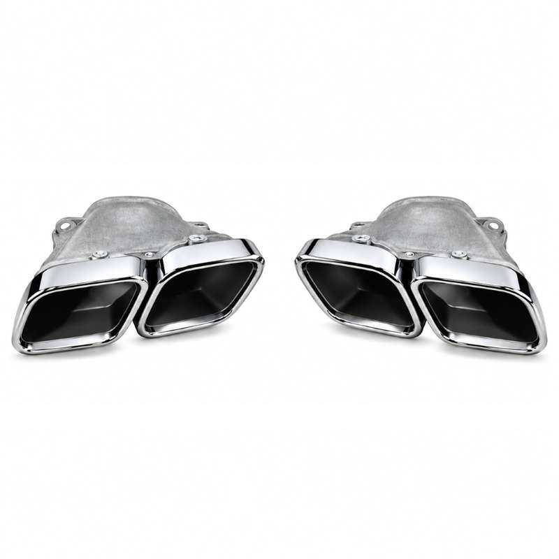Car Craft Compatible With Mercedes Benz Gle W167 2019-2024 Upgrade Convert To Gle63 Amg Bodykit Rear After Bumper Diffuser Exhaust Pipe Tip Silver Gc W167-010 Sl