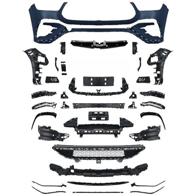 Car Craft Compatible With Mercedes Benz Gle W167 2019-2024 Upgrade Convert To Gle53 Amg Bodykit Front Bumper Skirt Trim Gc W167-027