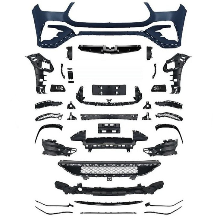 Car Craft Compatible With Mercedes Benz Gle W167 2019-2024 Upgrade Convert To Gle53 Amg Bodykit Front Bumper Skirt Trim Gc W167-027