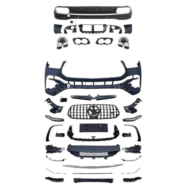 Car Craft Compatible With Mercedes Benz Gle W167 2019-2024 Upgrade Convert To Gle53 Amg Bodykit Front Bumper Grill Diffuser Exhaust Tip Pipe Skirt Trim Wheel Arch