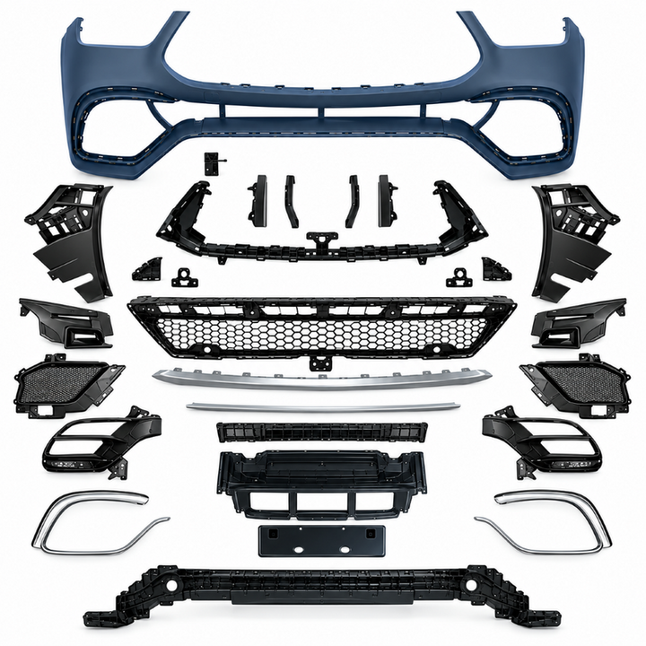 Car Craft Compatible With Mercedes Benz Gle W167 C167 Coupe 2019-2024 Upgrade Convert To Gle63 Amg Bodykit Front Bumper Skirt Trim Gc W167/c167-003
