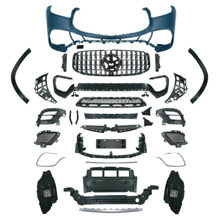 Car Craft Compatible With Mercedes Benz Gls W167 X167 2019-2025 Front Bumper Upgrade Convert To Gls Amg63 Amg Bumper Bodykit Gc X167-001 - CAR CRAFT INDIA