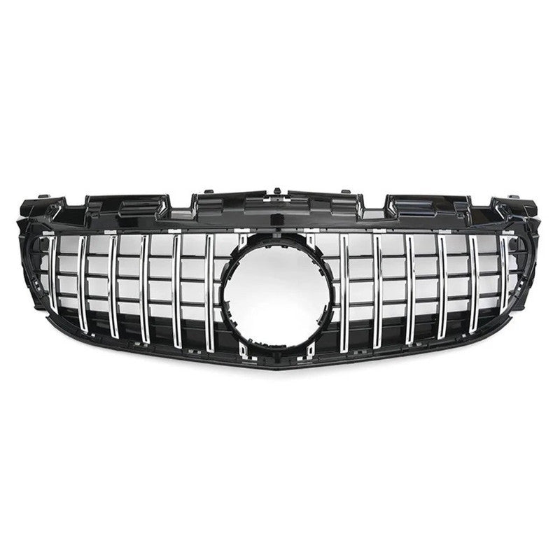 Car Craft Compatible With Mercedes Benz Slc W172 2016-2016 Front Bumper Show Grill Amg Gt Gtr Silver Chrome