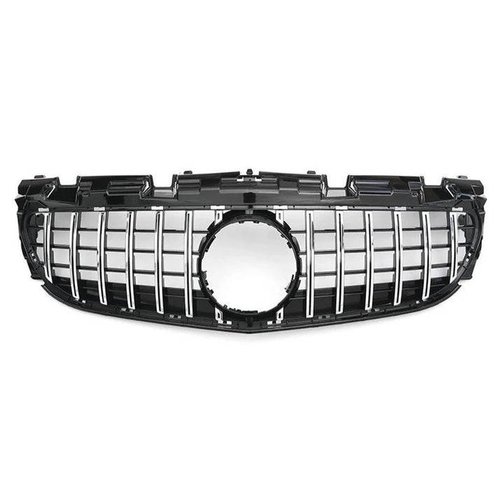 Car Craft Compatible With Mercedes Benz Slc W172 2016-2016 Front Bumper Show Grill Amg Gt Gtr Silver Chrome