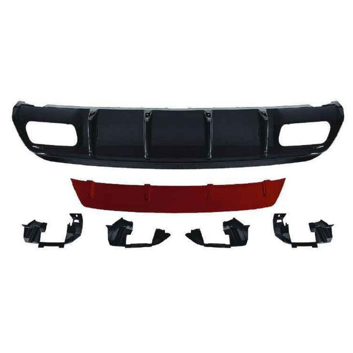 Car Craft Compatible With Mercedes Benz A Class W176 2012-2016 Rear Bumper Upgrade Convert To Amg Amg45 After Rear Lip Diffuser Red W176-010