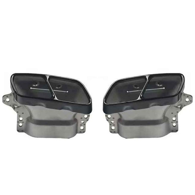 Car Craft Compatible With Mercedes Benz A Class W176 2012-2016 Rear Bumper Upgrade Convert To Amg Amg45 Exhaust Tip Pipe Black W176-012