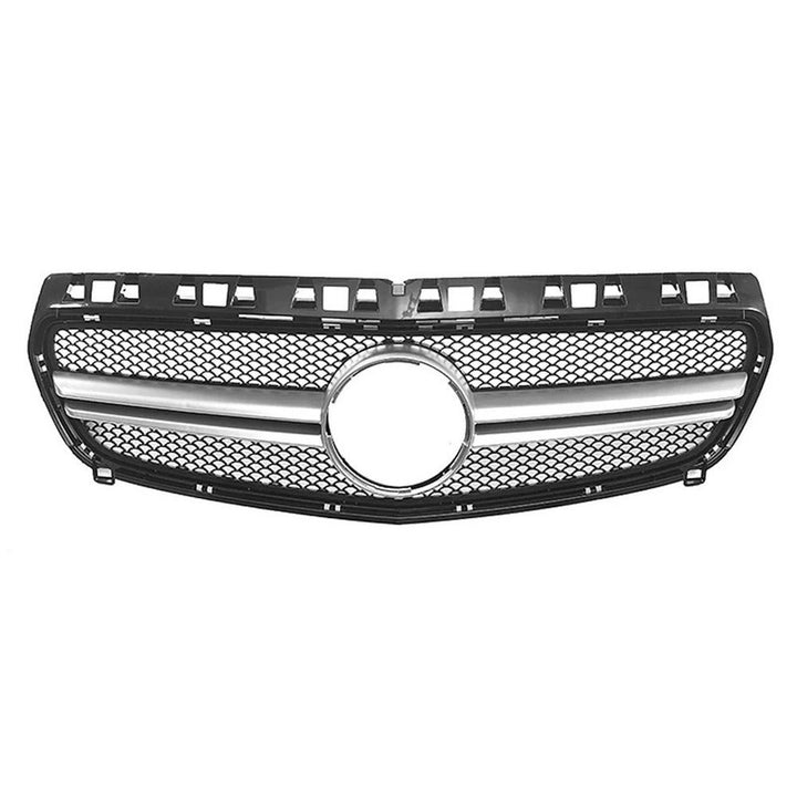 Car Craft Compatible With Mercedes Benz A Class W176 2012-2016 Front Bumper Amg Show Grill Amg Silver