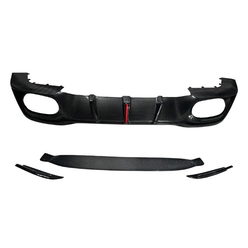 Car Craft Compatible With Mercedes Benz A Class Amg A35 A45 A250 W177 2020-2025 Sedan Amg Bumper Rear After Lip Diffuser Skirts Splitter Rearl Carbon Fiber - CAR CRAFT INDIA