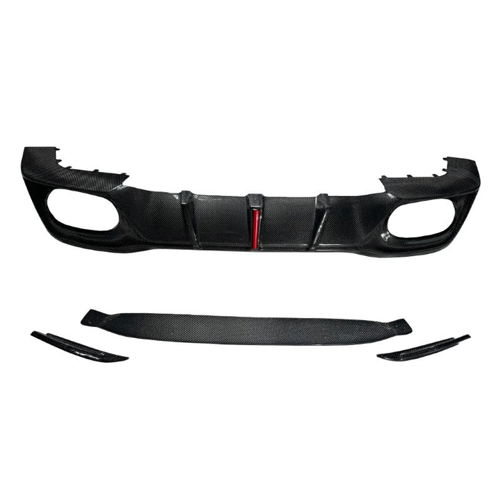 Car Craft Compatible With Mercedes Benz A Class Amg A35 A45 A250 W177 2020-2025 Sedan Amg Bumper Rear After Lip Diffuser Skirts Splitter Rearl Carbon Fiber - CAR CRAFT INDIA