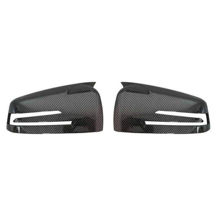 Car Craft Compatible With Mercedes A B C E S Cla Gla Class W176 W246 W204 W212 W221 W117 C117 W156 X156 2010-2018 Rear View Case Wing Cap Shell Housing Mirror Covers 3m Tape Pasting Style Carbon Fiber Look
