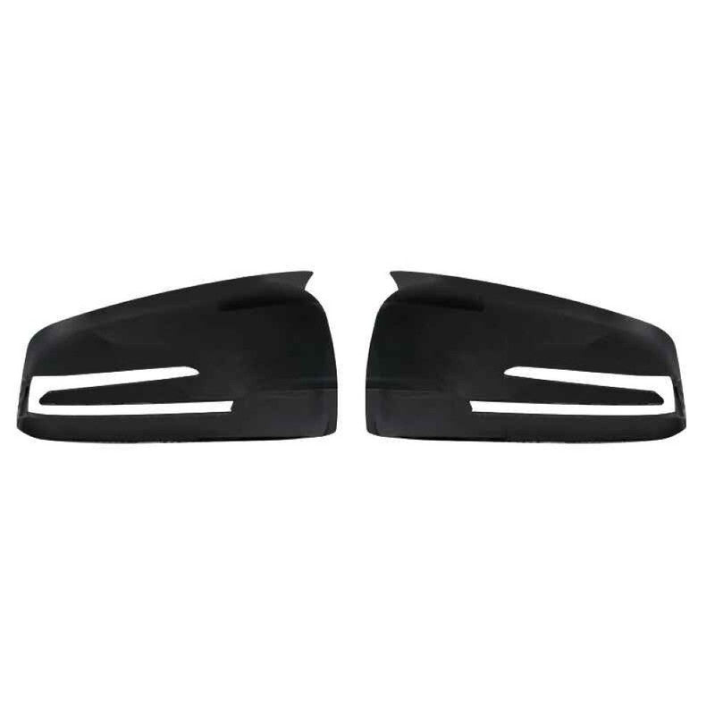 Car Craft Compatible With Mercedes A B C E S Cla Gla Class W176 W246 W204 W212 W221 W117 C117 W156 X156 2010-2018 Rear View Case Wing Cap Shell Housing Mirror Covers 3m Tape Pasting Style Glossy Black