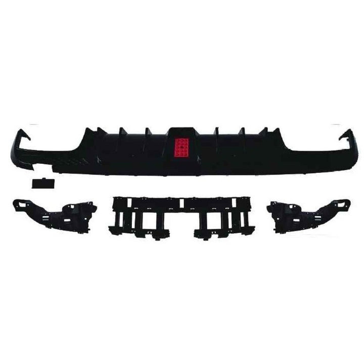 Car Craft Compatible With Mercedes Benz C Class W205 2015-2021 Amg Rear Bumper Upgrade Convert To Amg Amg C63 After Rear Lip Diffuser Brabus Style Glossy Black Gc W205-028 Gb