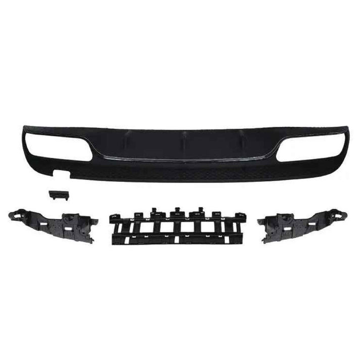 Car Craft Compatible With Mercedes Benz C Class W205 2015-2021 Amg Rear Bumper Upgrade Convert To Amg Amg C63 After Rear Lip Diffuser Black GC W205-020