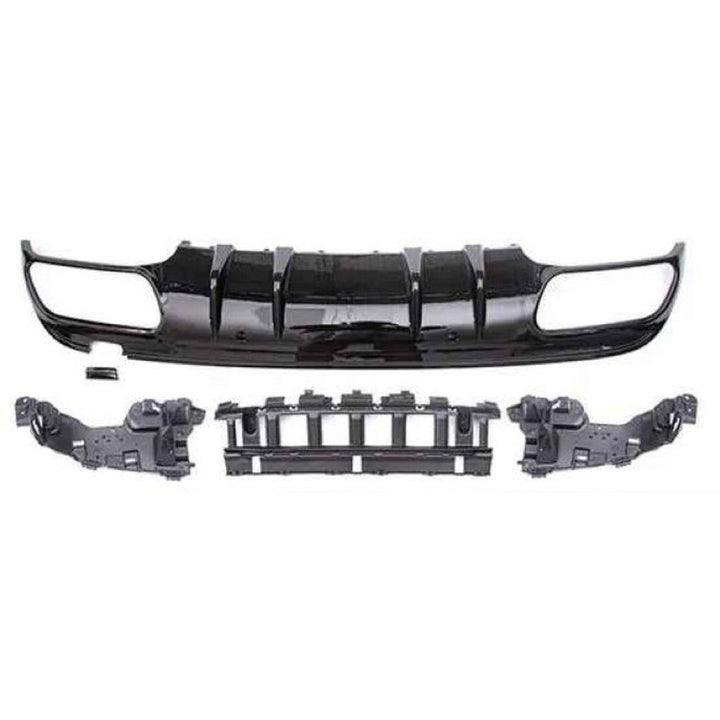 Car Craft Compatible With Mercedes Benz C Class W205 Lci 2019-2021 Amg Rear Bumper Upgrade Convert To Amg Amg C63 After Rear Lip Diffuser Gc W205-023