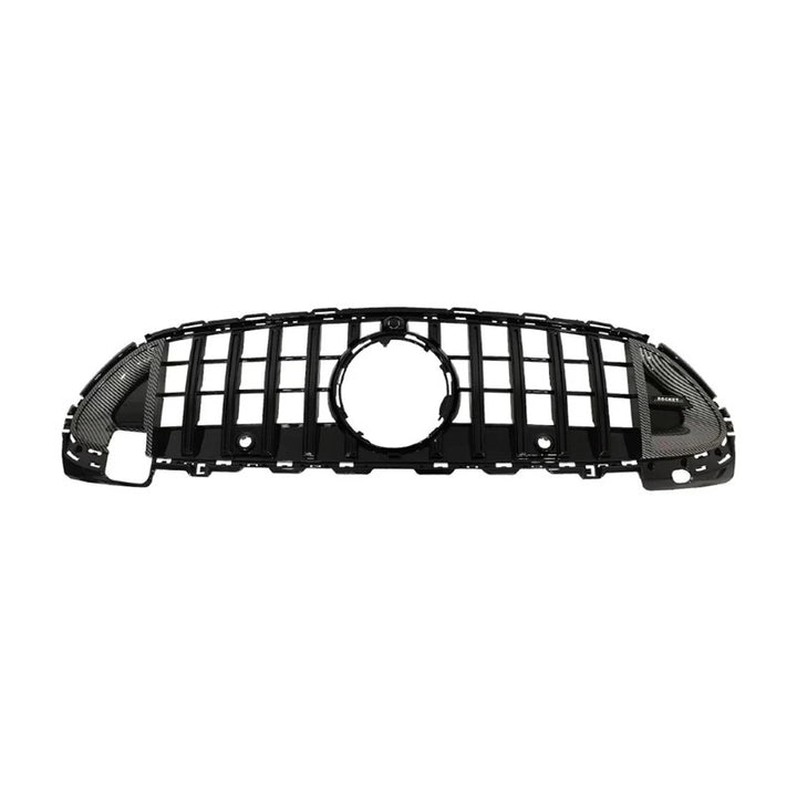 Car Craft Compatible With Mercedes Benz C Class W206 2021-2025 Amg Front Bumper Show Grill Brabus Bbs Style Carbon Fiber Look Black - CAR CRAFT INDIA