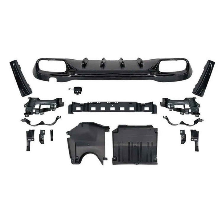 Car Craft Compatible With Mercedes Benz C Class W206 2022-2025 Amg Rear Bumper Upgrade Convert To Amg Amg C63 After Rear Lip Diffuser Gc W206-005