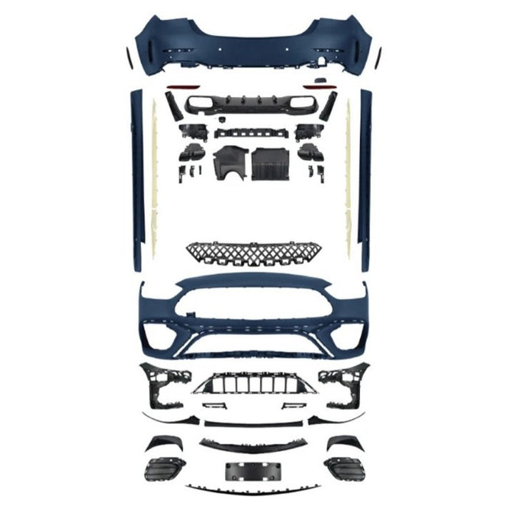 Car Craft Compatible With Mercedes Benz C Class W206 2022-2025 Front Rear Bumper Side Skirt Diffuser Exhaust Tip Upgrade Convert To Amg Amg C63 Bumper Bodykit W206-010