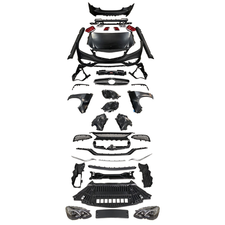 Car Craft Compatible With Mercedes Benz E Class W212 2009-2013 To W212 Lci 2014+ Amg63 Upgrade Facelift Conversion Bodykit Bumper Hood Headlight Taillight CC-6352 - CAR CRAFT INDIA