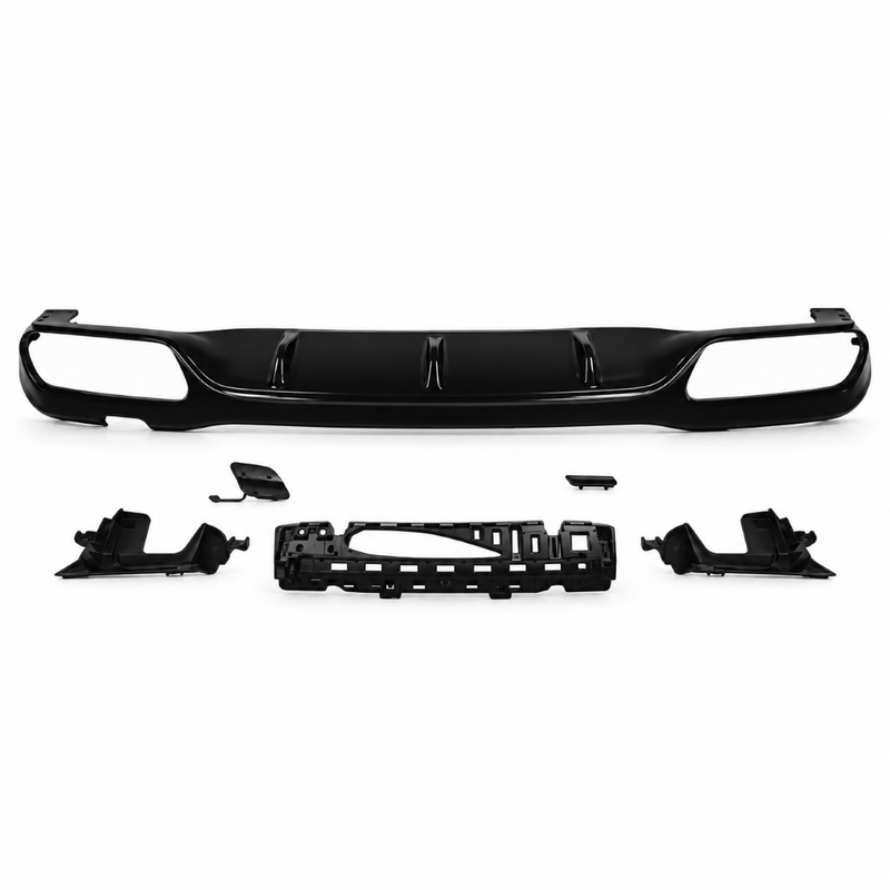 Car Craft Compatible With Mercedes Benz E Class W213 2016-2020 Upgrade Facelift Convert To Amg E63 Amg63 Bodykit Rear Bumper After Lip Diffuser Skirt Black Gc W213-018